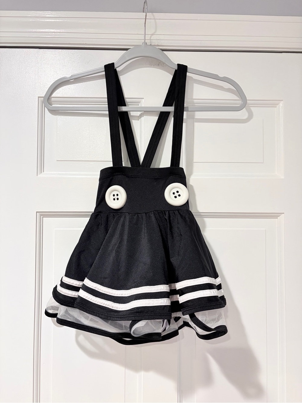 Curtain Call Black & White Suspender Dance Costume Child Medium